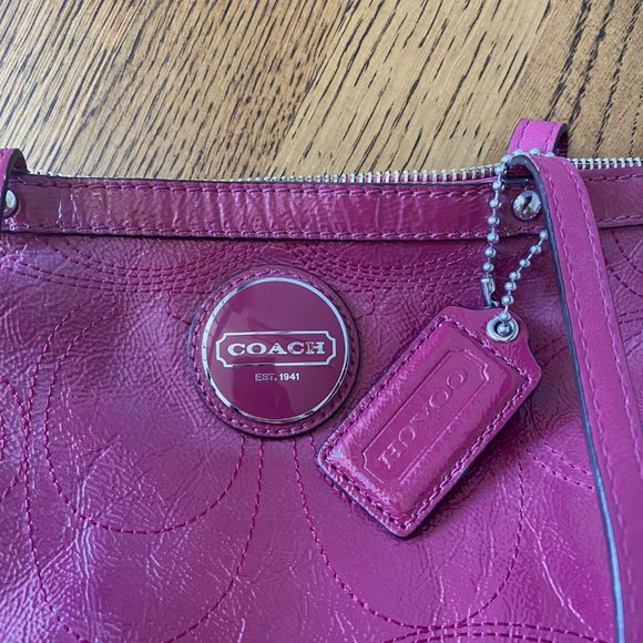 Coach Bags Coach Berry Patent Leather Purse With Stitched Cs Poshmark